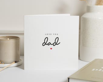 Dad Birthday Card, Birthday Card For Dad, Love You Dad Birthday Card, Dad Birthday Gift, Dad Birthday Gift For Him, Simple Dad Birthday Card
