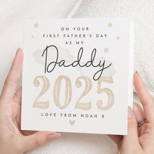 First Fathers Day Card, Fathers Day Card from Baby, Personalised Fathers Day Card, Daddy Fathers Day Card, 2025 Fathers Day Card