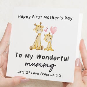 Carte Première fête des mères en tant que maman, 1ère carte personnalisée de maman pour la fête des Mères, cadeau de fête des mères pour maman, 1ère cartes de fête des mères, nouvelle maman