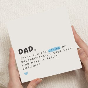 Geburtstagskarte für Papa, Vatertagskarte, Karte für ihn, Danke Papa Karte, lustige Papa Karte, personalisierte Karte für Papa