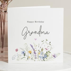 Bloem verjaardagskaarten voor oma, bloemen oma verjaardagskaart, gelukkige verjaardag oma kaart, verjaardagskaart oma, voor nan, oma