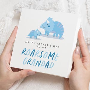 Fathers Day Card for Grandad, Dinosaur Fathers Day Card, Cute Fathers Day Card, Fathers Day Card from Grandchild, Grandad Card