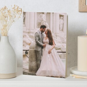 Cartes de remerciement avec photo de mariage, Cartes de remerciement personnalisées Mariage, Cartes de remerciement pliées, Cartes postales de remerciement pour mariage, Simple