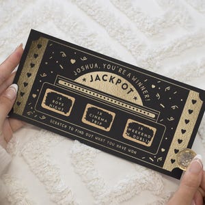 Christmas Scratch To Reveal, Birthday Scratch Card For Him, Husband Birthday Gift, Boyfriend Birthday Gift, Jackpot Scratch Card, Surprise