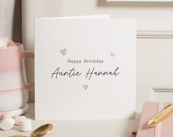 Carte d'anniversaire tante, carte d'anniversaire personnalisée pour tante, carte d'anniversaire spéciale tante, cadeau d'anniversaire tante, pour elle, jolie carte tante