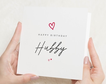 Happy Birthday Husband Card, Hubby Birthday Card, Husband Birthday Gift, To my Hubby, Birthday Card For Him, Husband Birthday Card
