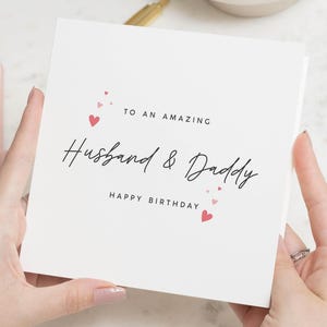 Geburtstagskarte Ehemann, Geburtstagskarte Ehemann und Papa, Geburtstagsgeschenk für ihn, Geburtstagskarten Papa, Ehemann Geburtstagskarten für ihn