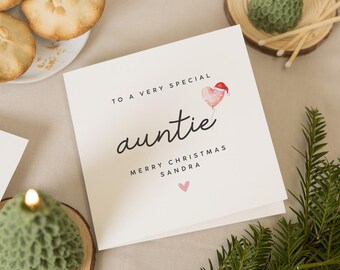 Christmas Card Auntie, Auntie Christmas Card, Aunty Christmas Card, Auntie Xmas Card, Christmas Cards For Auntie, Aunty Card At Christmas