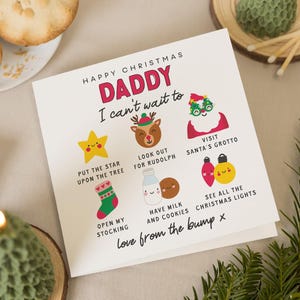 Daddy To Be Weihnachtskarte, Daddy Weihnachtskarte, Daddy To Be Weihnachtsgeschenk, Beulen erste Weihnachten, frohe Weihnachten Papa aus dem Bump