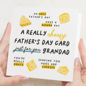 Funny Fathers Day Card for Grandad, Cheesy Fathers Day Card, Fathers Day Card from Grandchildren, Fathers Day Card for Him