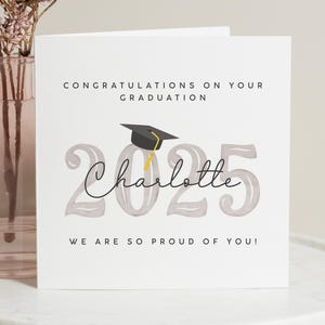 Biglietto di laurea personalizzato, biglietto di laurea per lei, biglietto di laurea per figlia, biglietto di congratulazioni, biglietto per la classe del 2025