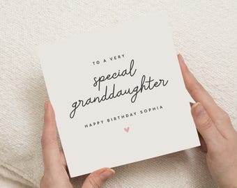 Granddaughter Birthday Card, Happy Birthday Granddaughter Card, Personalised Birthday Card For Granddaughter, Birthday Gift Granddaughter