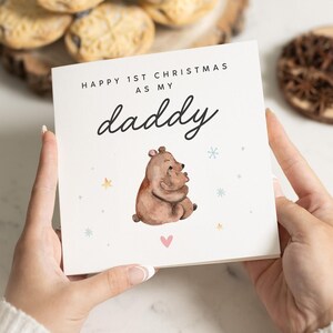 Carte de Noël papa, cadeau de Noël papa, première carte de Noël papa, cadeaux premier Noël comme papa, première carte de Noël de papa