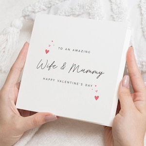 Tarjetas de San Valentín para esposa, esposa y mamá Tarjeta del día de San Valentín, Tarjetas de San Valentín para esposa, Regalo del día de San Valentín para esposa, Para esposa y mamá
