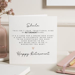 Carte de retraite heureuse, collègue de carte de retraite personnalisée, carte de retraite de collègue, départ du travail, cadeau de retraite, collègue de bonne chance