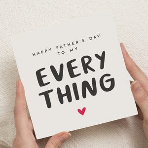 Fathers Day Card For Husband, To My Husband, Boyfriend Fathers Day Card, To My Everything, Fathers Day Card To Partner, For Him