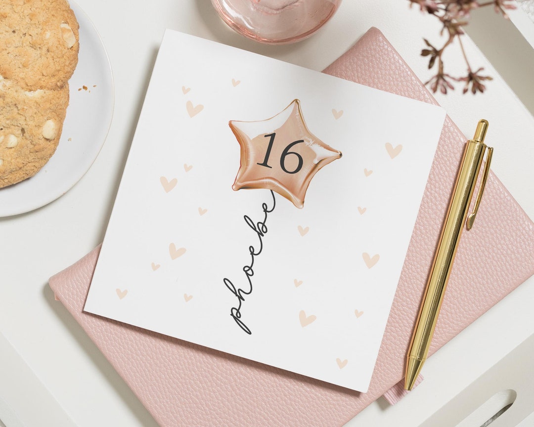 Personalised 16th Birthday Card Girl, Daughter 16th Birthday Card ...