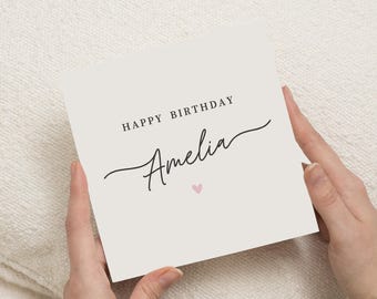 Geburtstagskarte für Mädchen, Geburtstagskarte für sie, personalisierte Geburtstagskarte Nichte, Geburtstagsgeschenk für Tochter, Geburtstagsgeschenk des Freundes, Enkelin