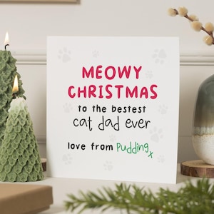 Katzen Papa Weihnachtskarte, Katzen Weihnachtskarte, Weihnachtskarte von der Katze, von den Katzen, Weihnachten von der Katze, Haustier Weihnachtskarte, Katzen Papa Geschenk