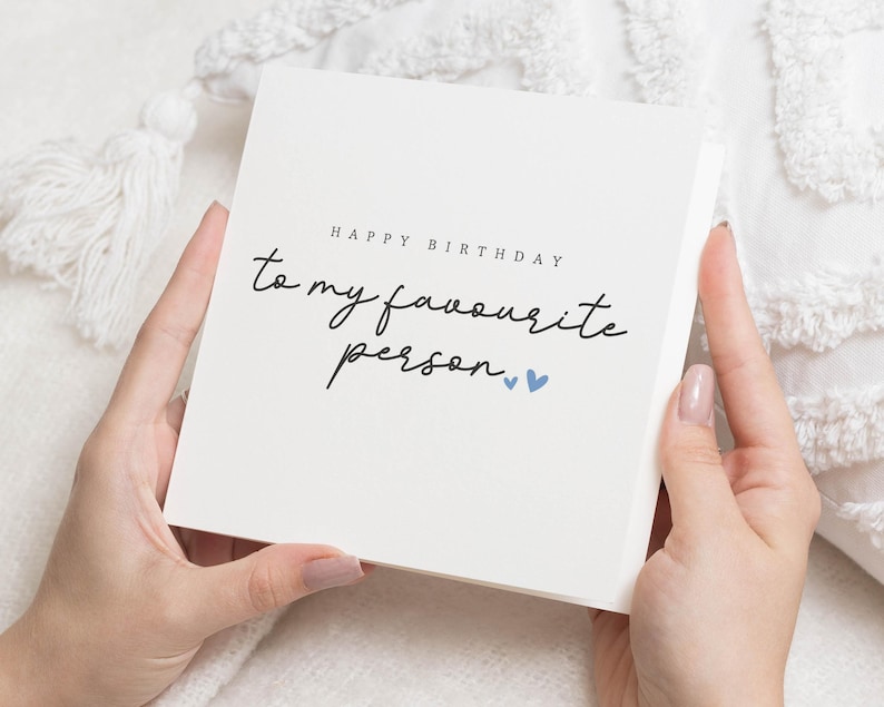 Carte d'anniversaire pour un ami, carte d'anniversaire pour elle, carte d'anniversaire pour lui, carte d'anniversaire simple, carte d'anniversaire de la personne préférée image 1