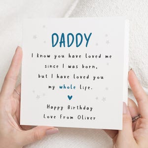 Geburtstagskarte für Papa, Geburtstagskarte von Sohn, Geburtstagskarte für Papa, personalisierte Geburtstagskarte, süße Geburtstagskarte für ihn