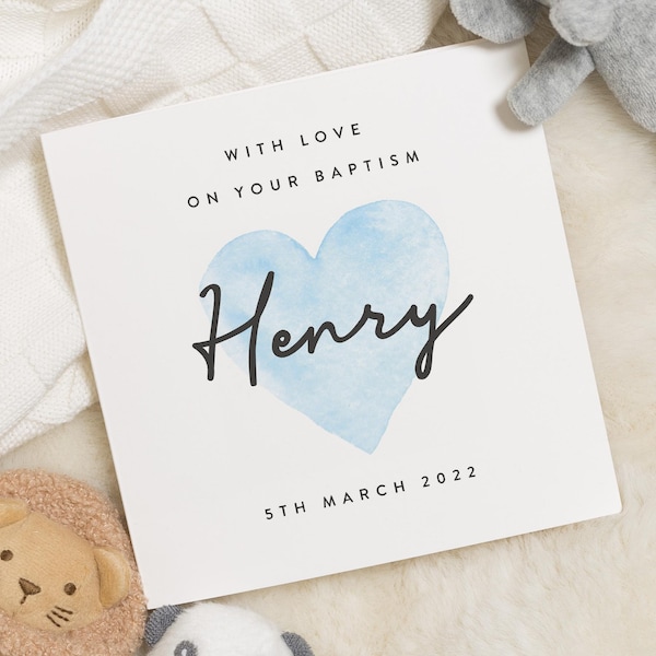 Biglietto di battesimo personalizzato per figlio, biglietto Biglietto di battesimo personalizzato per figlio, biglietto