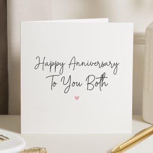Anniversary Card for Couple, Happy Anniversary Card, Anniversary Card for Husband and Wife, Simple Anniversary Card