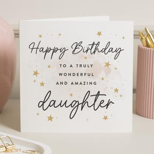 Tochter Geburtstagskarte, Geburtstagskarte für Tochter, alles Gute zum Geburtstag Tochter, Tochter Geburtstagsgeschenk für sie, Tochter Geschenk für Brithday