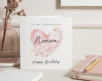 Joyeux anniversaire Nonna, carte d'anniversaire de grand-mère de petits-enfants, carte d'anniversaire pour Nonna, carte d'anniversaire de grand-mère, cadeau d'anniversaire de Nonna pour elle, grand-mère