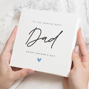 Fathers Day Card for Dad, Fathers Day Card from Daughter, Worlds Best Dad Card, Happy Fathers Day Card, Card for Him