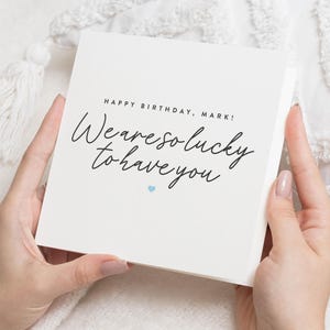 Verjaardagskaart voor hem, gepersonaliseerde verjaardagskaart, verjaardagskaart voor man, verjaardagskaart voor papa, eenvoudige verjaardagskaart voor mannen