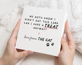 Cat Birthday Card, Birthday Card From Cat, Cat Dad, Happy Birthday From The Cat, Birthday Card From Cats, Cat Mum Birthday Card, Cat Gift