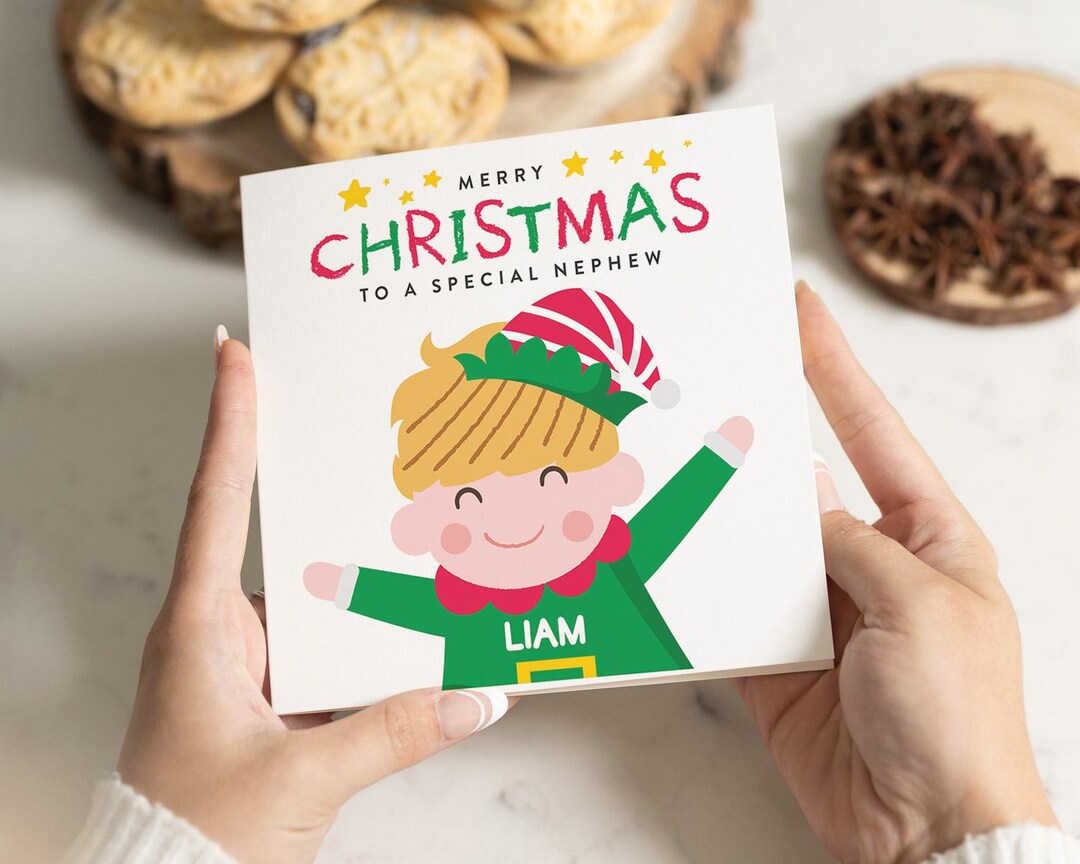 Nephew Christmas Card: Modern Chill Out Relax 9"x6