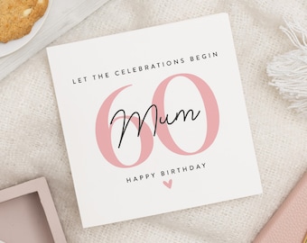 Mum 60th Birthday Card, 60th Birthday Card For Mum, Mum Sixtieth Birthday Card, Mum Birthday Gift, Birthday Card Mum, Mum Birthday Gift