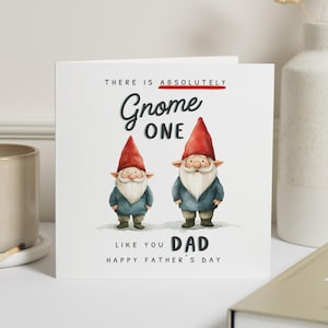 Fathers Day Card for Dad, Funny Gnome Fathers Day Card, Dad Fathers Day Card, Cute Fathers Day Card for Him, Happy Fathers Day Card