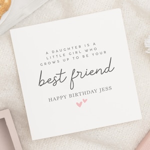 Carte d'anniversaire fille, pour elle, carte d'anniversaire spéciale fille, carte de poème d'anniversaire pour fille, cadeau fille, meilleure amie de fille