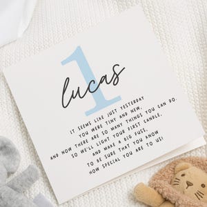 1. Geburtstagskarte für Jungen, 1. Geburtstagskarte Sohn, Enkel 1. Geburtstagskarte, erste Geburtstagskarte für Neffen, erste Geburtstagsgeschenk für Jungen