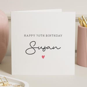 70er Geburtstagskarte, personalisierte 70er Geburtstagskarte für Mama, Frauen 70er Geburtstagskarte, 70er Geburtstagsgeschenk für sie, siebziger Geburtstagskarte
