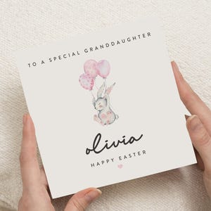 Cartão de Páscoa para neta, Cartão de Páscoa para menina, Feliz Páscoa para neta, Cartões de Páscoa para bebê para neta, Cartão de Páscoa para bebê