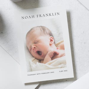 Merci pour nouveau-né bébé garçon, cartes de remerciement personnalisées, cartes de baptême de remerciement de bébé, remerciement de bébé avec photos, nouveau-né fille
