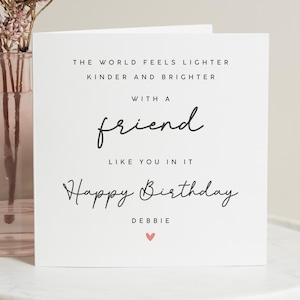 Speciale vriend verjaardagskaart, verjaardagskaart voor vriend, vriend verjaardagskaart vrouw, verjaardagskaarten voor haar, speciale vriend kaart, cadeau
