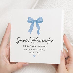 Carte de naissance, Carte de naissance personnalisée, Carte de félicitations, Carte de naissance pour les parents, Carte de visite personnalisée