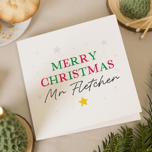 Biglietto di Natale per insegnanti, biglietto di Natale personalizzato per insegnanti, regali di Natale per insegnanti, biglietto di Natale per insegnanti, biglietto di Natale per insegnanti