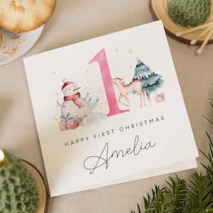 Babys erste Weihnachtskarte, 1.Weihnachtskarte, Tochter, erste Weihnachtskarte, Enkelin, 1.Weihnachtskarte, 2024 Baby, erste Weihnachten