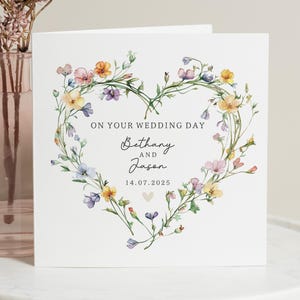 Congratulations On Your Wedding Day Card, Happy Wedding Day, Personalised Wedding Day Card, Wedding Gift Friends, Couple Wedding Day Gift