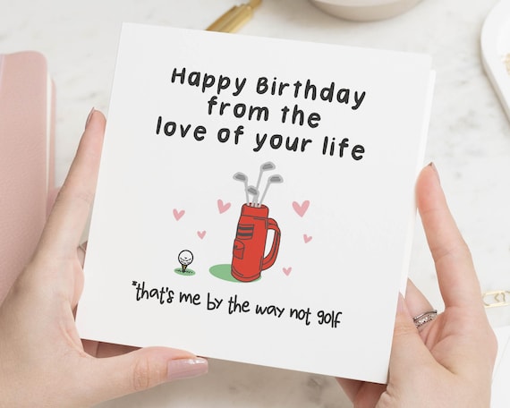 Golf Birthday Card, Golf Gift For Men, Birthday Cards For Him Golf, Boyfriend Golf Birthday Cards, Boyfriend Golf Gift, For Him Card, Gift