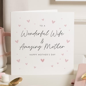 Muttertagskarten für Frau, Frau und Mutter Muttertagskarte, Frau Muttertagskarten, Frau Muttertagsgeschenk, Für Frau und Mama