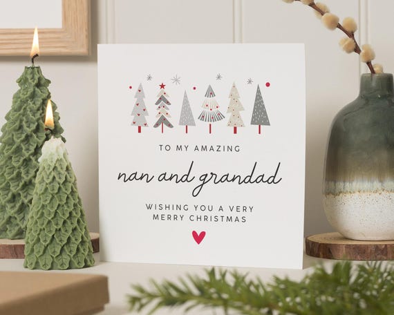 Tarjeta De Navidad Para Abuelo Boofle – Tarjeta De Navidad Para Abuela Y Abuelo – Tarjeta De Navidad