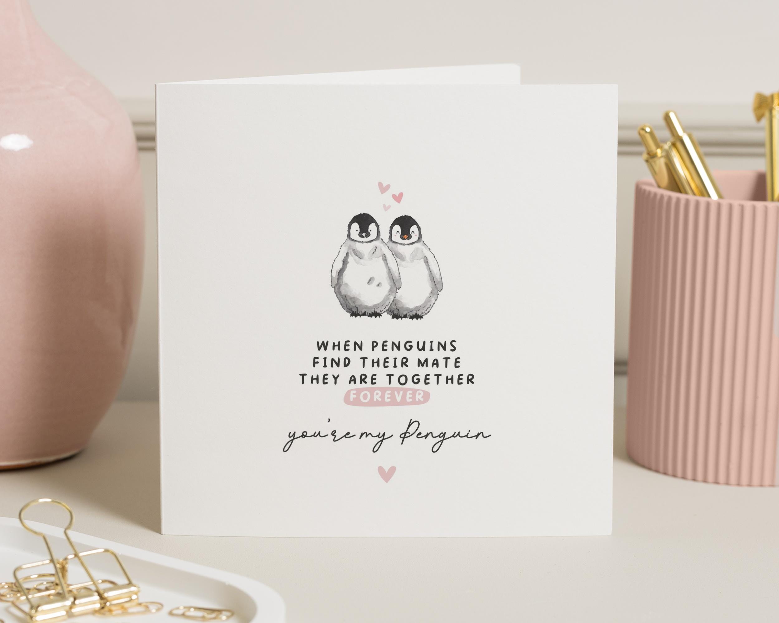 2 pièces Vous êtes mon pingouin, J'ai trouvé mon pingouin, Porte-clés couple amitié, Cadeau Saint Valentin, Idées cadeaux personnalisées