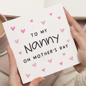 Nanny Muttertagskarte, Muttertagskarten für Oma, glückliche Muttertags-Nanny, Muttertags-Omakarte, für Nan, Nana